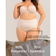 thumbnail image 4 of Finetoo High Waisted Seamless Underwear for Women Tummy Control Bikini Cheeky No Show Breathable Briefs Ladies Panties 5 Pack XXL, 4 of 7