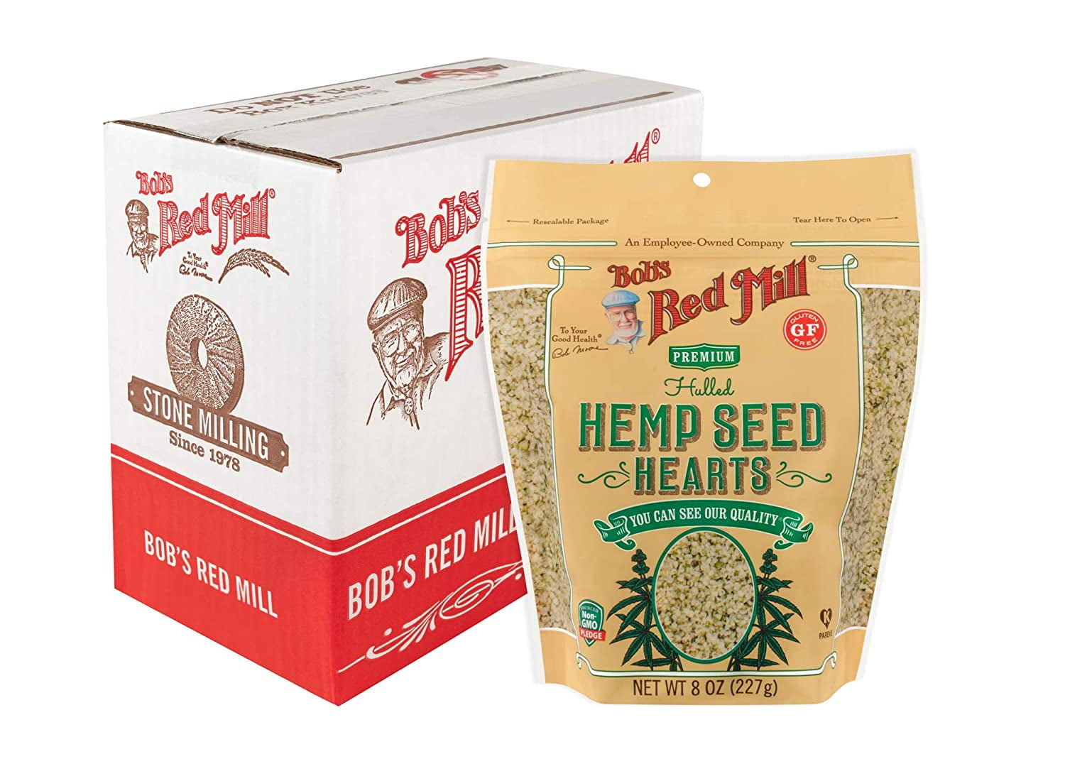 Bobs Red Mill Hulled Hemp Seed Hearts, 8ounce (Pack of 6) Walmart