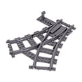 thumbnail image 3 of Wholesaleï¼City Train Left Right Points Flexible Railway Crossing Tracks Rails Forked Straight Curved Building Block Brick Toys 2 Set, 3 of 4