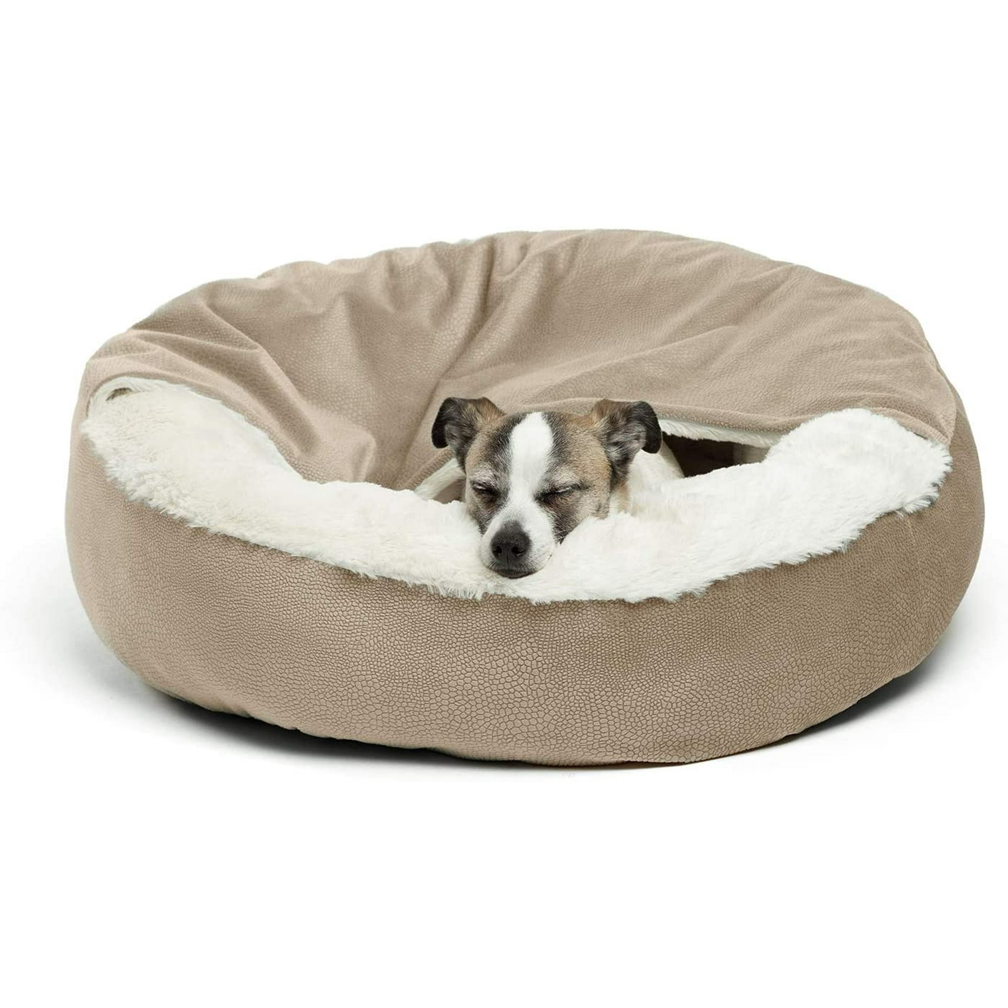 XICEN Cozy Cuddler Luxury Orthopedic Dog and Cat Bed with Hooded Blanket for Warmth and Security Machine Washable Water Dirt Resistant Base Multiple Colors in 2 Sizes Walmart