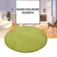 thumbnail image 3 of Bearachild Alfombra de felpa de forma redonda de 60cm, alfombra grande antideslizante para dormitorio, sala de estar, piso de estilo Simple, alfombra suave, Decoración del hogar Verde Bearachild HA072092-01, 3 of 6