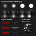 thumbnail image 4 of LED Bike Lights Set, USB Rechargeable Bicycle Cycling Headlight Bicycle Front Light Mountain Bike Light LED Flashlight with 4 Modes, 4 of 7