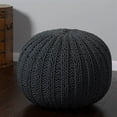thumbnail image 6 of LR Home Medium Solid Transitional Indoor Round Pouf, Gray, 20" x 20" x 16", 6 of 6