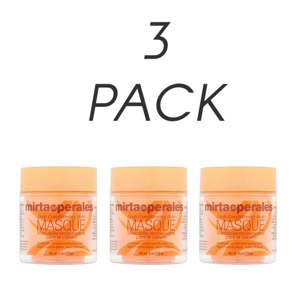 Mirta De Perales Deep Conditioning Masque. Hair Repair Treatment. Restores and Hydrates while Eliminating Frizz. 6 oz. Pack of 3
