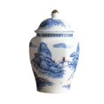 thumbnail image 2 of YOPTOP Ceramic Ginger Jar Lid Blue White Porcelain Crafts Gift Porcelain Jars for Kitchen Countertop Storage   Style A,stylea, 2 of 8