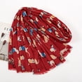 thumbnail image 4 of Fashion Printed Dog Fringed Shawls Women Cotton Viscose Muffler Travel Sun Protection Scarf Animal Printed Scarf 180*85cm (XB938-03), 4 of 7