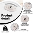 thumbnail image 3 of 16PCS White Self Adhesive Caster Wheels Mini Swivel Wheels Stainless Steel Paste Universal Wheel Heavy Duty 360 Degree Rotation Sticky Pulley for Storage Box Furniture Trash Can, 3 of 7