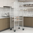 thumbnail image 2 of Costway 20-tier Bun Pan Speed Rack with Lockable Rubber Wheels 3" Spacing for Kitchen, 2 of 10