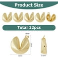 thumbnail image 2 of 12pcs Cookies Charms 18K Gold Plated Food Charm Brass Fortune Cookie Charms Golden Biscuit Charm for Jewelry Necklace Bracelets Earrings Making DIY Crafts Gold, 2 of 6