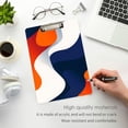thumbnail image 3 of FORMRS Acrylic Clipboard with Low Profile Clip Standard A4 Letter Size, 12.5" x 9", Blue Abstract Wavy, 3 of 8