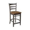 thumbnail image 6 of 36" Round Wood Extension Counterheight Table and 2 Stools in Hickory/Washed Coal, 6 of 8