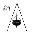 thumbnail image 2 of Herrnalise Halloween Decorations Outdoor,Large Witches Cauldron on Tripod with String Lights and Smoke,Black Plastic Bowl Witches Cauldron Decoration for Halloween Home Yard Decor, 2 of 8