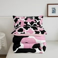 thumbnail image 4 of Pink Cow Print Comforter Set Cartoon Twin Bedding Sets,Milk Cow Cowhide Bed Set Western Decor for Home Farm Animals Duvet Insert,Farmhouse Bull Cattle Kawaii Room Decor, 4 of 6