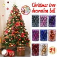 thumbnail image 3 of 34 Pcs Christmas Balls Ornaments Christmas Xmas Tree Ball Bauble Christmas Decorations Hanging Home Party Ornament Decor, 3 of 3