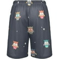 thumbnail image 3 of GZHJMY Owl Pajama Pants Short for Men, Lounge Pants Lightweight Men Pajama Bottoms with Drawstring Pockets, Christmas New Year Birthday Gifts, Small, 3 of 7