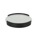 thumbnail image 6 of DecMode 19" x 19" White Marble Round Tray with Black Metal Frame, 1-Piece, 6 of 9