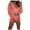 Red Womens Pajamas, variant on Workout Sets for Women Long Sleeve Fleece Lined Shirts,Crop Top and Shorts Warm Cozy Activewear