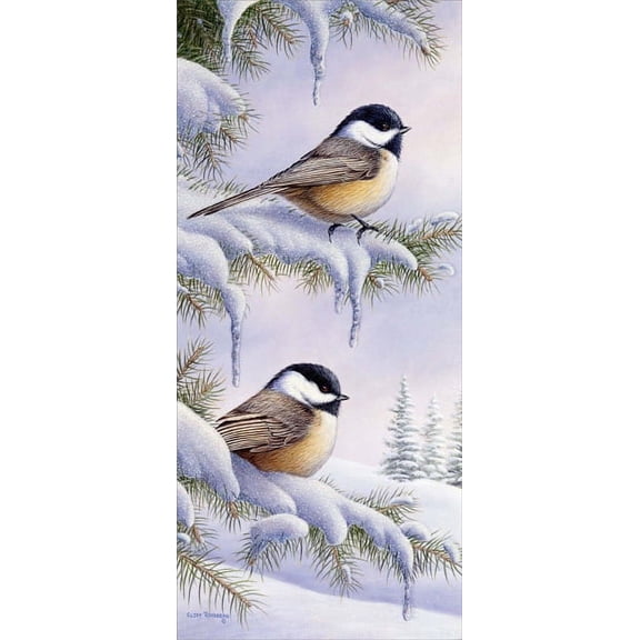 LPG Greetings Snowy Perch Slim Christmas Card (1 card/1 envelope)