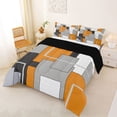thumbnail image 2 of Homewish Orange Minimalist Block Full Size Comforter Sets,Aesthetic Geometric Bedding Comforter Set,Black Reversible,3-Piece,1 Comforter and 2 Pillowcases, 2 of 7