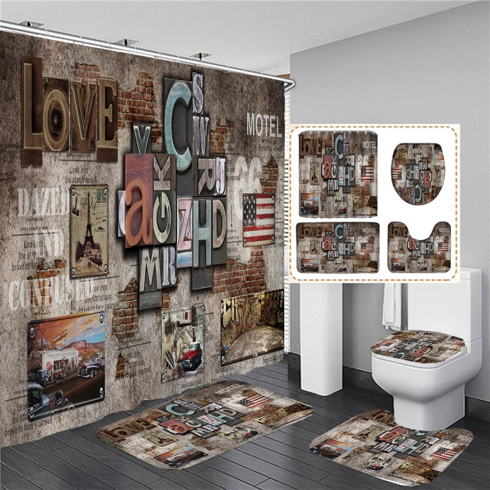 3D Vintage Steampunk Clocks and Gears Bathroom Shower Curtain Gothic