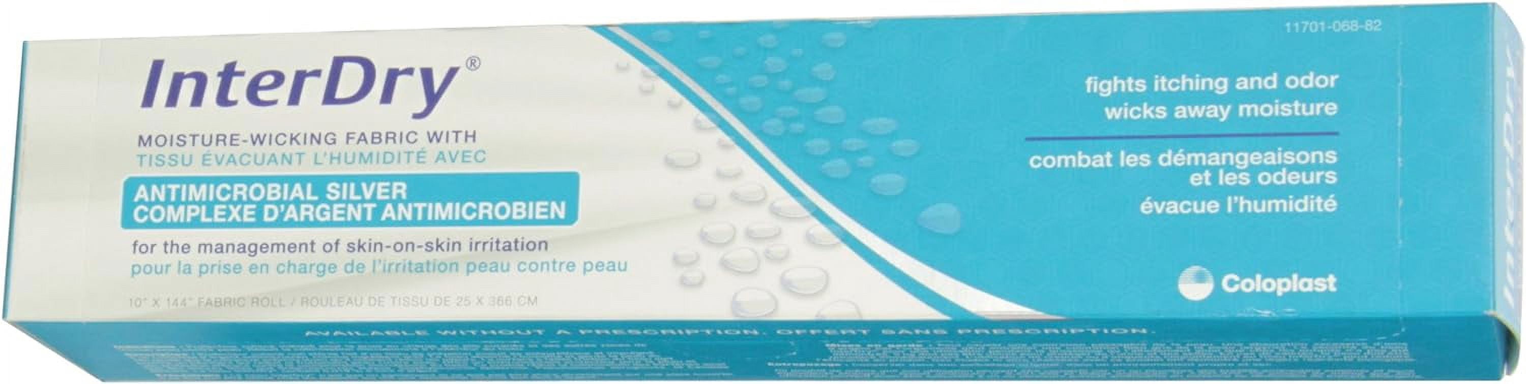 Coloplast Inc 627910 Interdry Textile With Antiicrobial Silver Complex 10" X 144" Roll,Coloplast Inc - Box 1