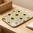 thumbnail image 4 of Howayme Melamine Plastic Serving Tray, 12.9"x9.6" Large Shatterproof Decorative Food Tray for Restaurant, Parties, Kitchen & Outdoor Use, Checkered Sunflower Pattern, 4 of 6