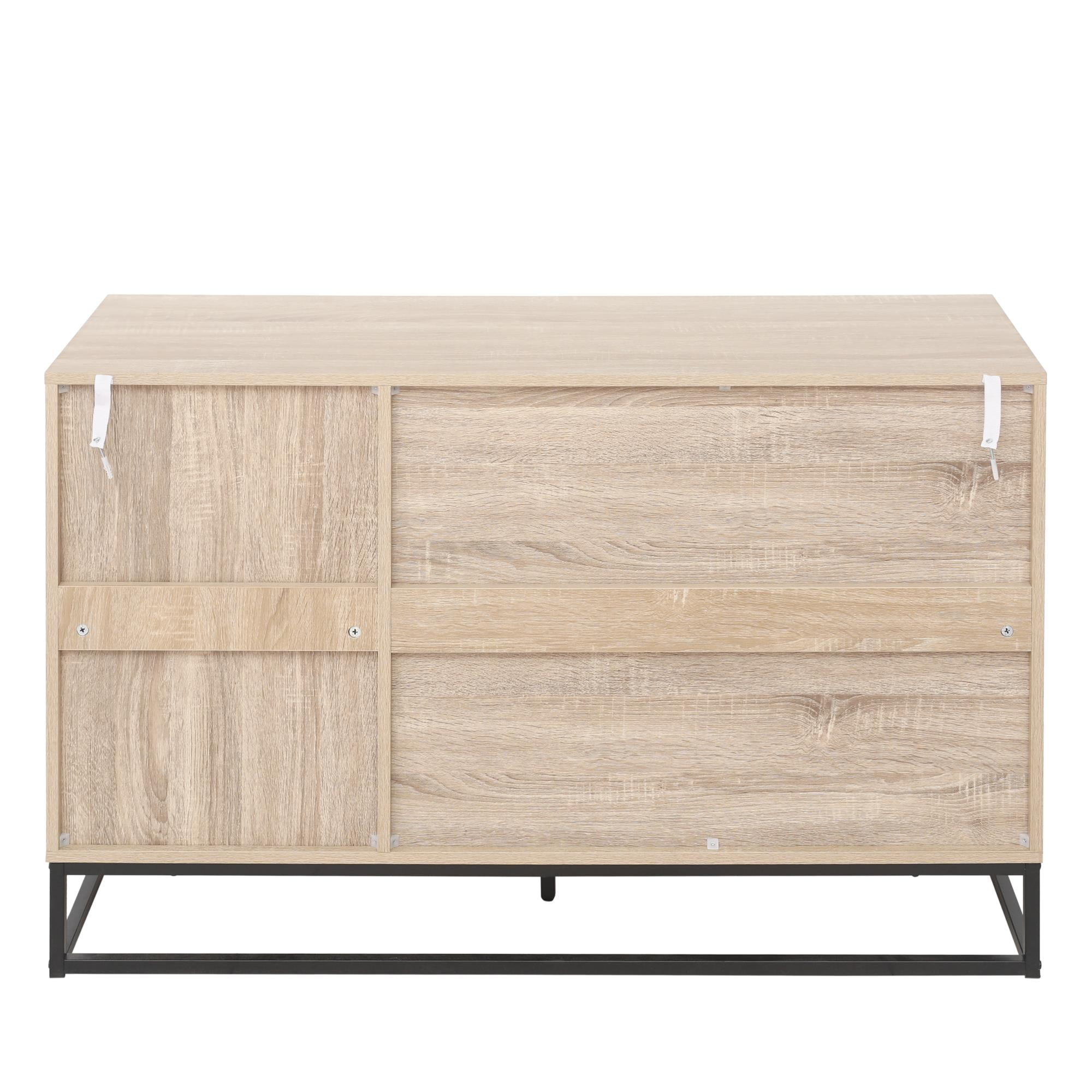 Spaco Accent Storage Cabinet, 3 Door Sideboard Cabinet for Living Room, Bedroom, Dining Room, Study, Natural Spaco Accent Storage Cabinet, 3 Door Sideboard Cabinet for Living Room, Bedroom, Dining Room, Study, Natural