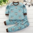 thumbnail image 2 of NOLDARES Toddler Baby Boy Outfits Clothing Set 2pcs Long Sleeve Graphic Print T Shirt and Joggers Pants Fall Winter Clothes Casual(Mint Green,4-5 Y), 2 of 6