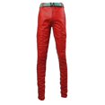 thumbnail image 2 of Mens Casual Thick Slim Fit Straight Leather PantsEU 30, 2 of 3