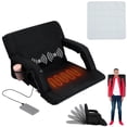 thumbnail image 1 of Siège de Stade de Massage Chauffant, Chaise de Gradins Inclinable avec Soutien du Dos et des Bras, Coussin de Siège Chauffant avec Température Réglable et Mode de Massage, Coussin de Siège d'Hiver Portable pour le Camping, la Pêche sur Glace, 1 of 8