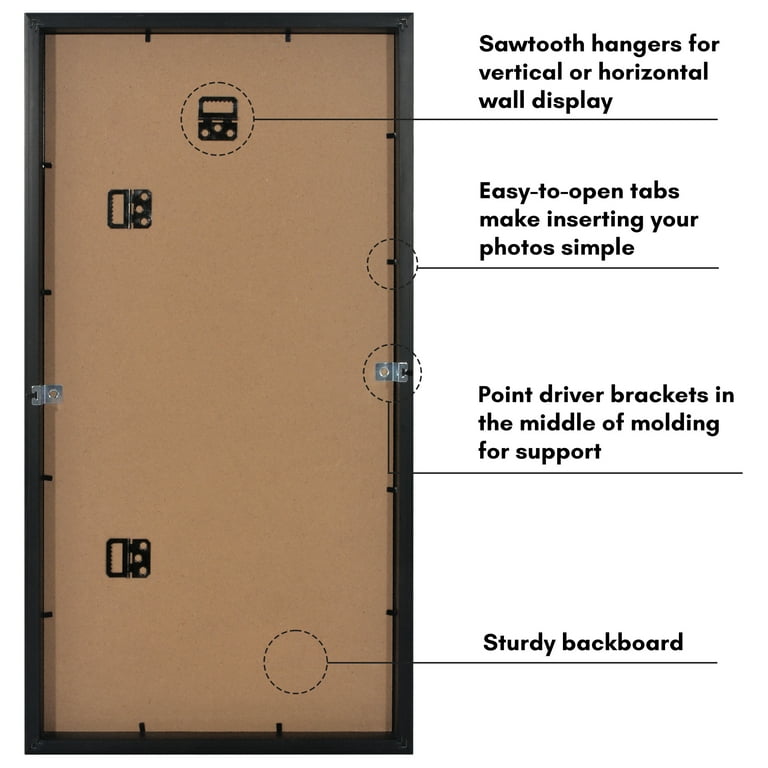 Americanflat 11x22 Picture Frame with Polished Plexiglass
