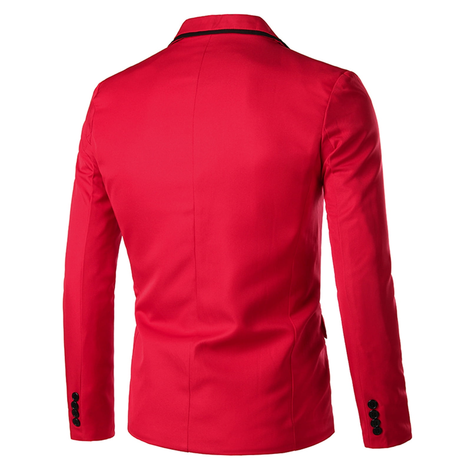 SMihono Men's Trendy Suit Coat One Button Front Stretch Suit Coat Prom Wedding Long Sleeve