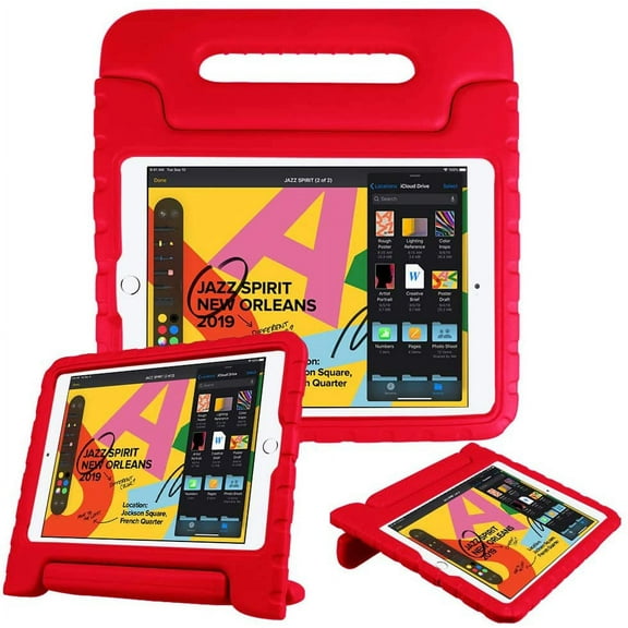 For Apple iPad Pro 2017 10.5" / A1701 / A1709 / A1852 Shockproof Light Weight Kids Friendly Foam Handle Case Red