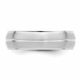 thumbnail image 2 of 14k White Gold 6mm Heavyweight Comfort Fit Brushed/Polished Center Line Wedding Band Size 10.5 WB117H, 2 of 4