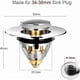 thumbnail image 3 of Universal Pop-Up Sink Drain, Anti-Clog Drain Filter,Bathtub Drain and Valve, Anti-Odor Hair Filter for Holes 1.33 to 1.49, 3 of 4