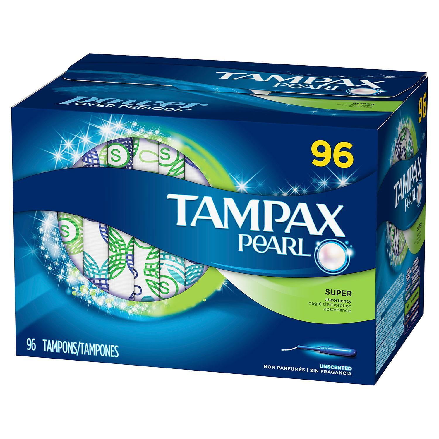 Tampax Pearl Unscented Tampons, Super (96 ct.)