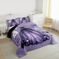 thumbnail image 3 of Feelyou Purple Princess Dress Bedding Comforter Set, Dreamy Fairy Tale Twin Comforter Sets, Female Girls Kids Reversible Bedding Set, Lightweight Room Decor, 2-Piece, 3 of 8