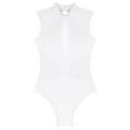 thumbnail image 5 of TiaoBug Women's Sleeveless Ballet Dance Leotard Shiny Rhinestone Gymnastics Bodysuit Dancewear White XL, 5 of 7