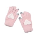 thumbnail image 2 of Tnobhg 1 Pair of Women Winter Gloves Heart Pattern Full Finger with Touch-Screen Design Non-Slip Fashionable Warm Knit Mittens, 2 of 8