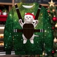 thumbnail image 2 of Chandail en Molleton de Noël à Manches Longues pour Hommes Imprimé Animal Fête Style Décontracté Sans Capuche, 2 of 3