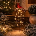 thumbnail image 4 of Cardinal Memory Fountain Solar Pathway Lights Outdoor, Lighted Christmas Decorations, Waterproof Yard Ornament For Lawn Patio Holiday, 4 of 6