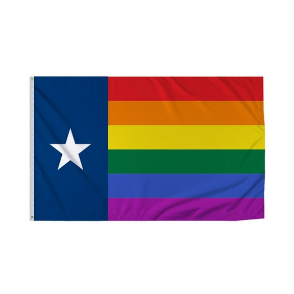 Promopatriot Texas Pride Flag 3x5 Ft Printed 200D Nylon Brass Grommets Stitched Edges Fade Proof Sharp Colors - Pride Lgbtq Flag 3x5 Fts