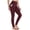 Burgundy, variant on FEDTOSING Women's High Waisted Yoga Leggings 28" Black Workout Yoga Pants with Pockets,up to Size 2XL