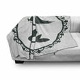 thumbnail image 3 of Mermaid Soft Flannel Fleece Throw Blanket, Vintage Graphic Illustration of a Framed Princess Girl Crown and Fish, Cozy Plush for Indoor and Outdoor Use, 50" x 60", Black White, by Ambesonne, 3 of 6