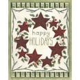 thumbnail image 2 of Shamp, Cindy 20x24 Gold Ornate Wood Framed with Double Matting Museum Art Print Titled - Happy Holidays Wreath, 2 of 4