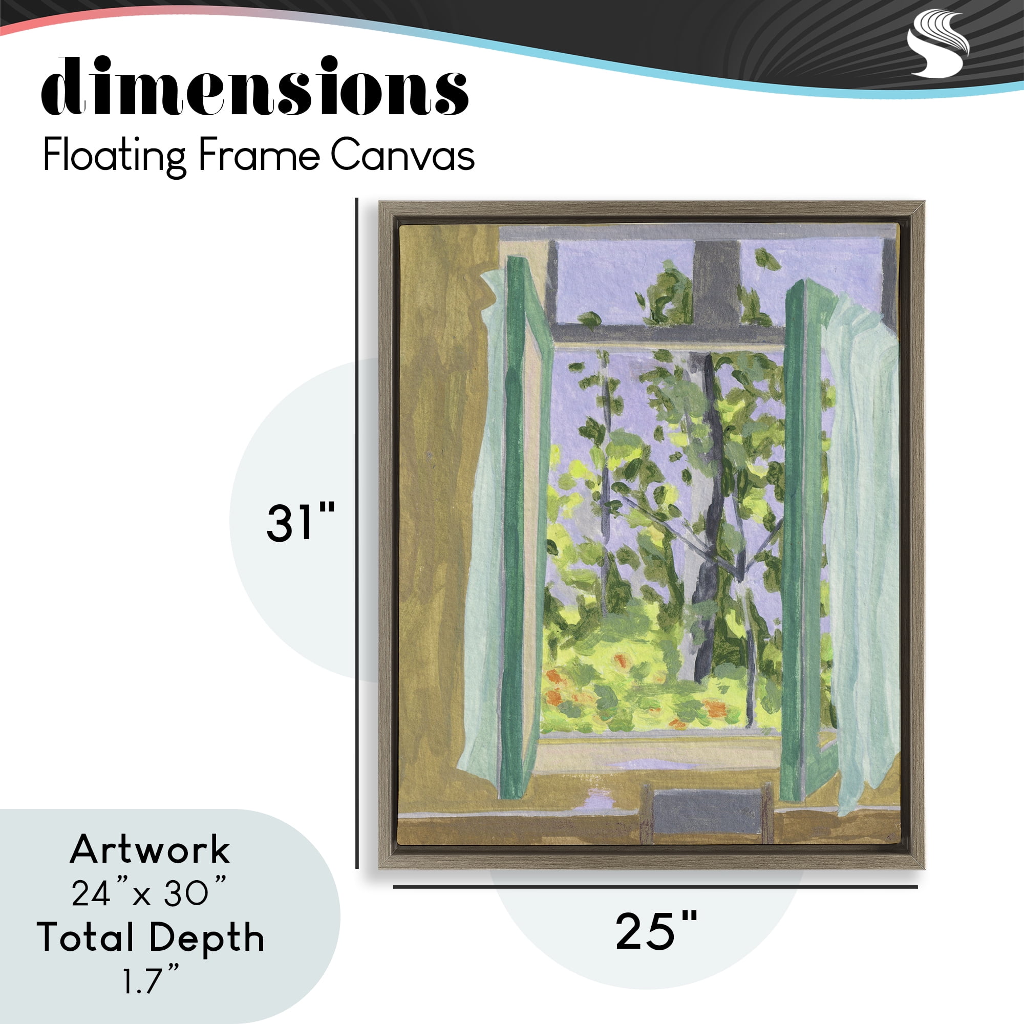 A Seat For Spring Brown Framed Floater Canvas Wall Art, design by Melissa Wang
