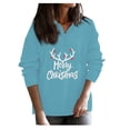 thumbnail image 2 of Aloohaidyvio Hoodies for Women,Womens Christmas Holiday Top Casual Long Sleeve Sweater Blouse, 2 of 6