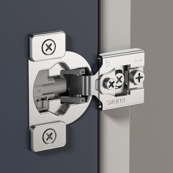 Burks 1/2'' Overlay Adjustable Soft Close, Concealed Cabinet Hinges - Pack of 30