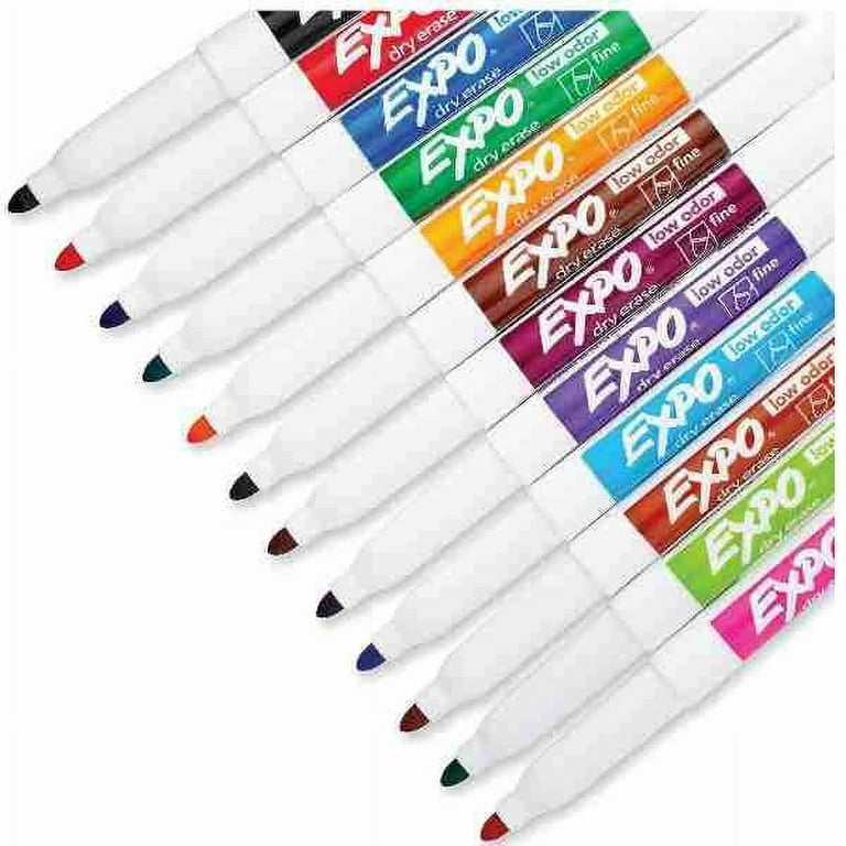 Maxtek Neon Dry Erase Markers,1mm Fine Point, Assorted Colors,9 Count 