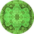 thumbnail image 1 of Ahgly Company Indoor Round Oriental Green Traditional Area Rugs, 8' Round, 1 of 4